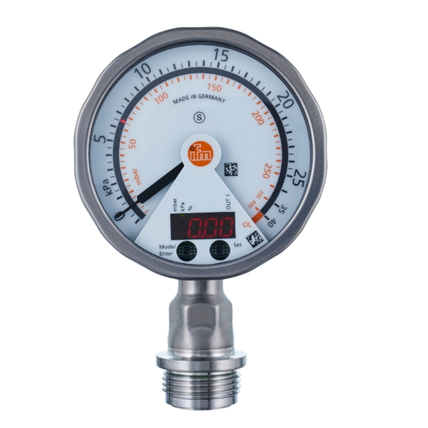 德國(guó)IFM易福門帶模擬顯示屏的齊平式壓力傳感器PG2737 PG-001-REA01-MFRKG/US/ /P