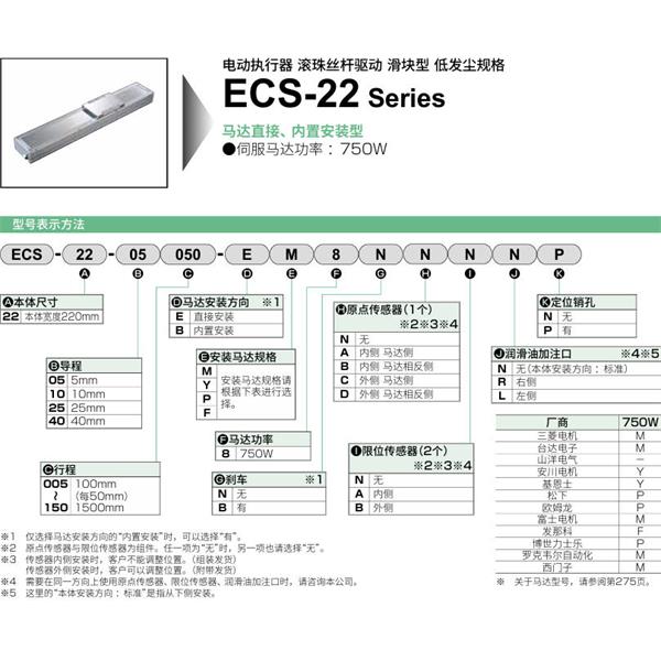 CKD喜開理電動執(zhí)行器（無馬達(dá)型）滑塊型ECS-22-40005-EM8NNNNN
