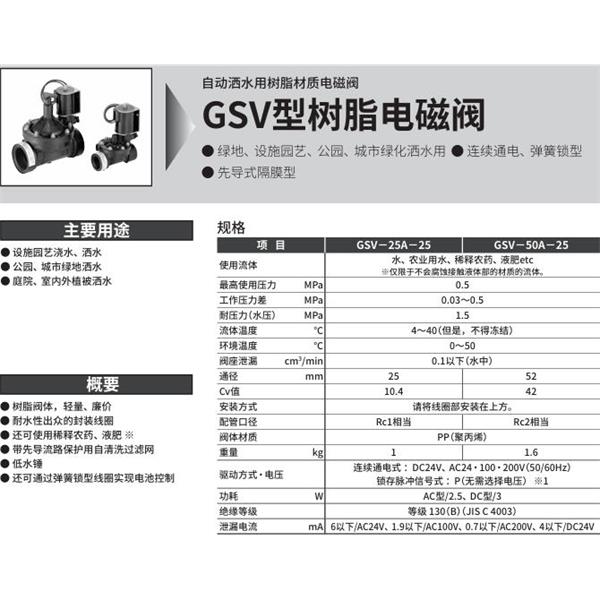 CKD喜開(kāi)理自動(dòng)灑水用樹(shù)脂制電磁閥GSV-25A-25P-AC24V